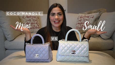 chanel coco handle mini vs small